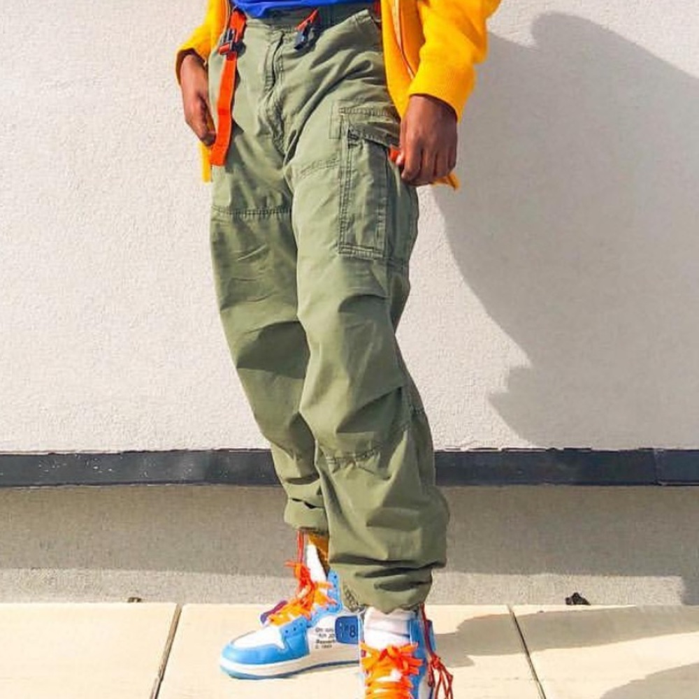 Abercrombie + Fitch Green/Orange pants